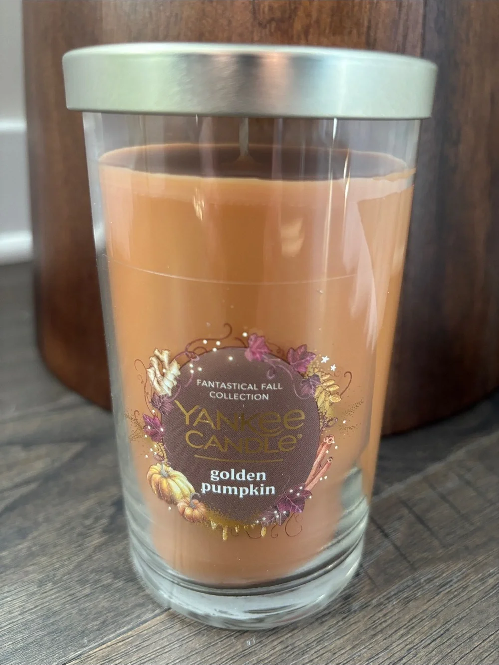 Yankee Candle Golden Pumpkin Sweet & Spicy,lemon,raspberry,vanilla,caramel,musk